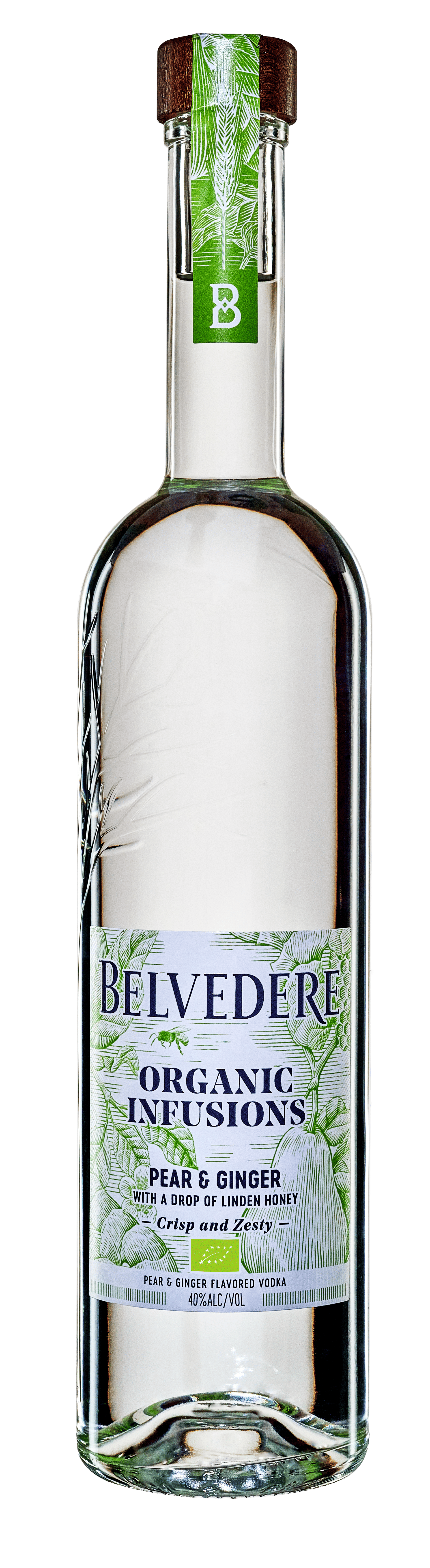 1 dcl BELVEDERE ORGANIC INFUSIONS PEAR & GINGER  + BOČICA